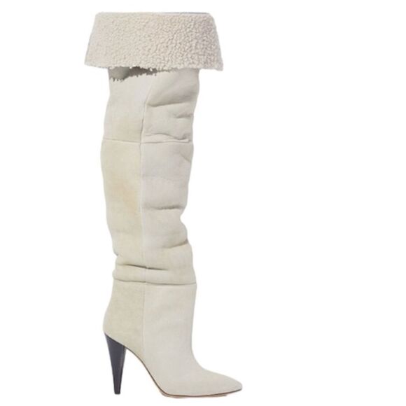 IRO Graceful shearling over-the-knee boots New (Flawed) - Picture 8 of 11